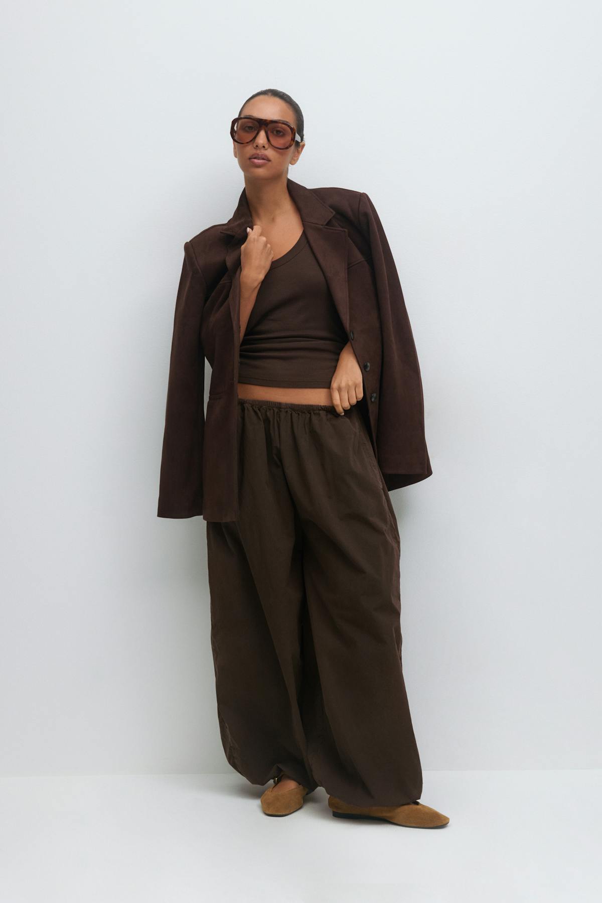 Wide balloon trousers - Blanc