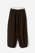 Wide balloon trousers - Marron