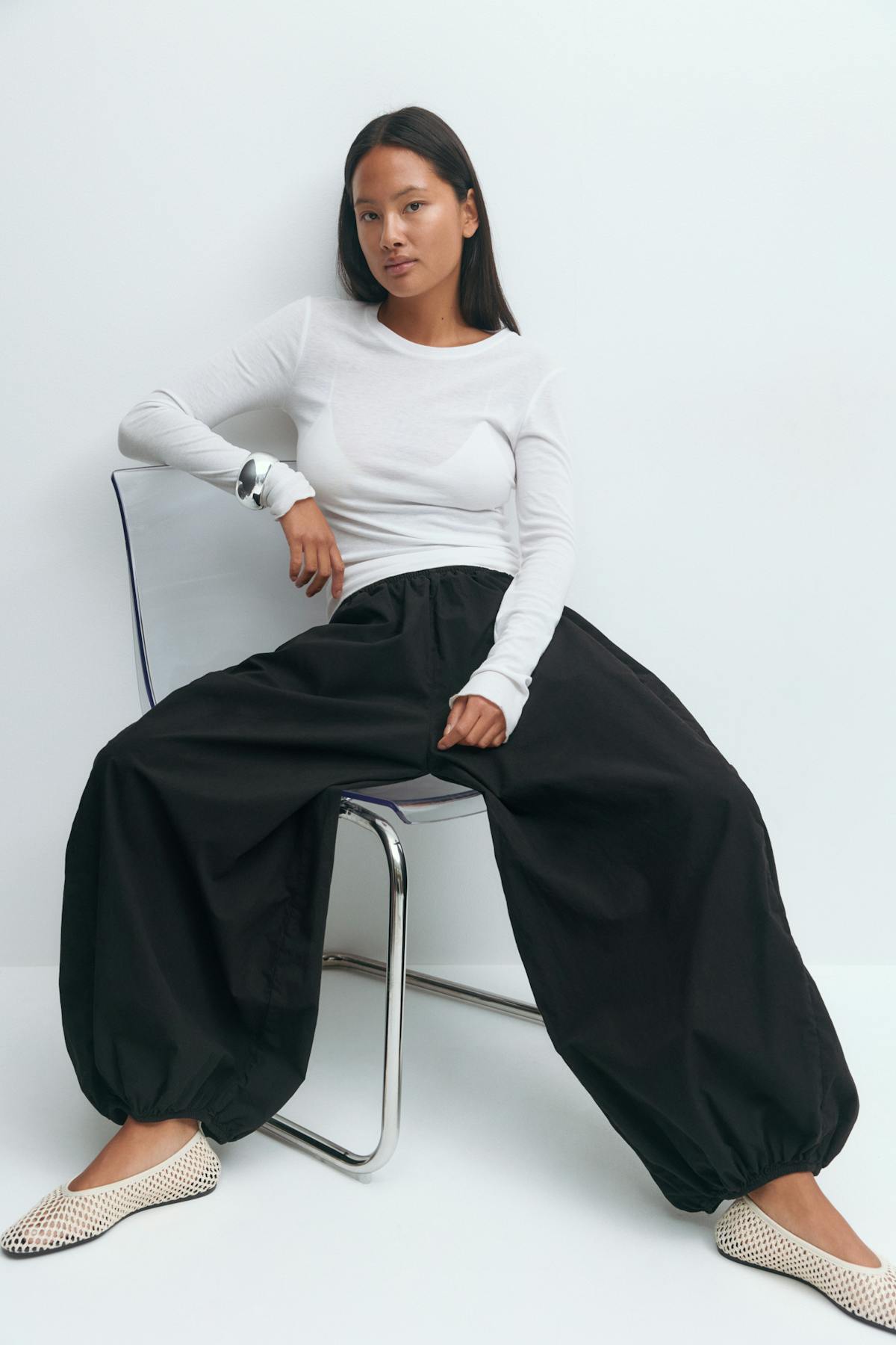 Wide balloon trousers - Noir