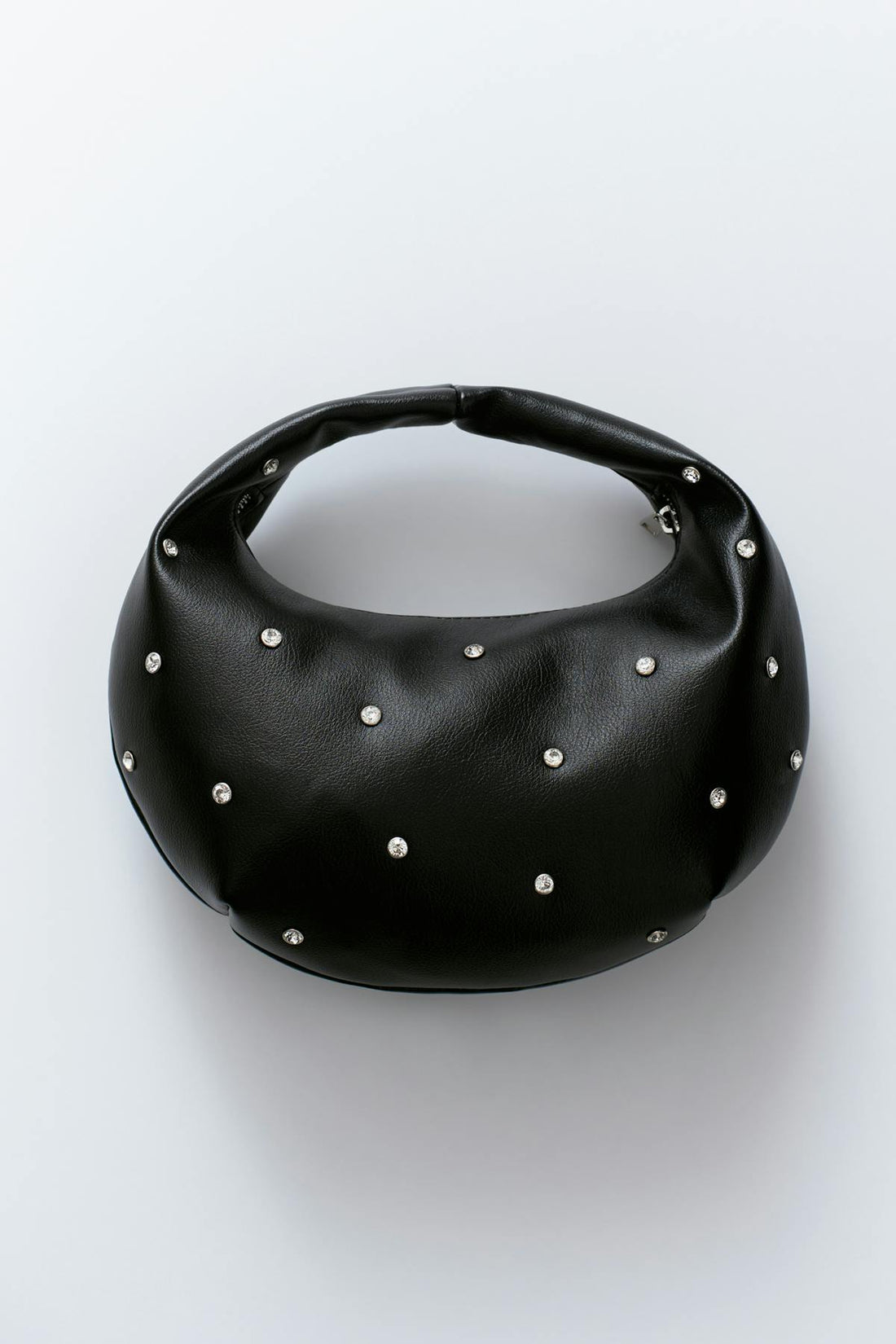 Soft round studded handbag - Noir