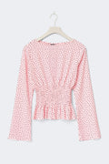Long sleeve smock top - Noir