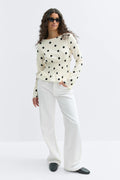 Long sleeve smock top - Zebra