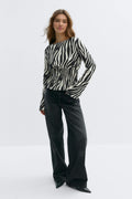 Long sleeve smock top - Ab crystal