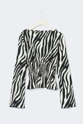 Long sleeve smock top - Ab crystal