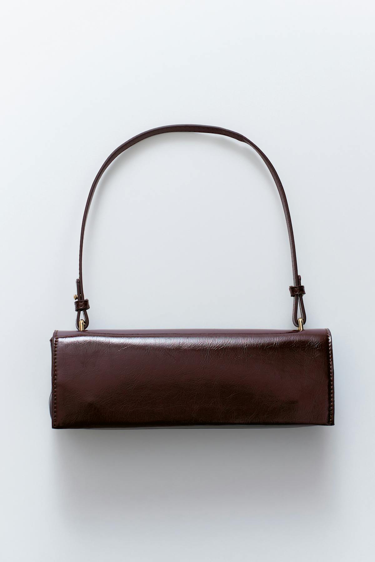 Small patent shoulder bag