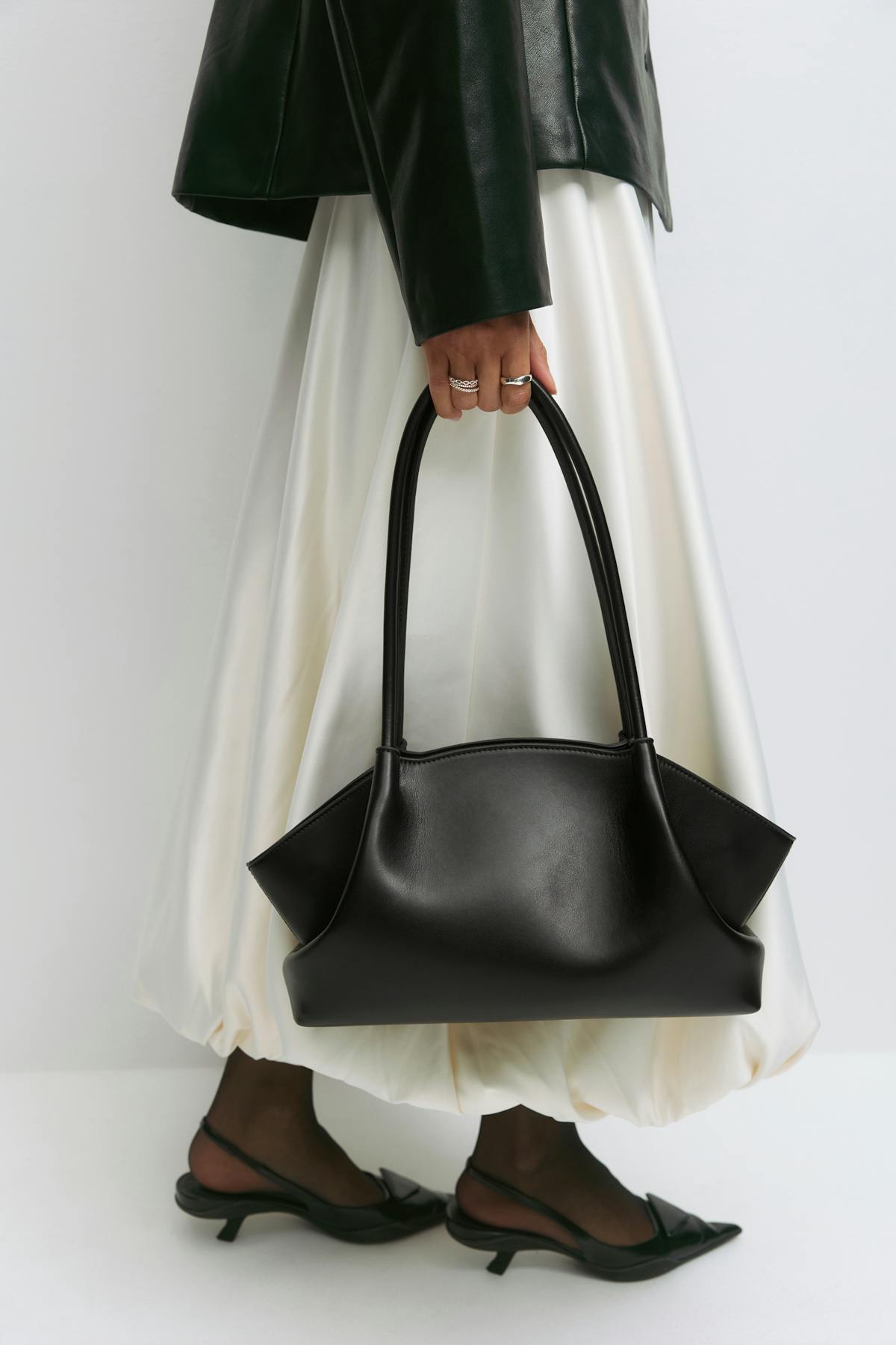 Fold detail shoulder bag - Kaki