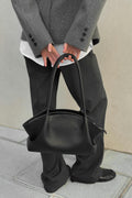 Fold detail shoulder bag - Noir