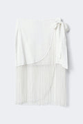 Structured skirt - White/stripe