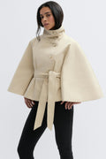 Short cape trench jacket - Beige clair