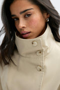 Short cape trench jacket - Beige clair