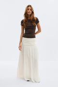 Dropped waist skirt - Noir