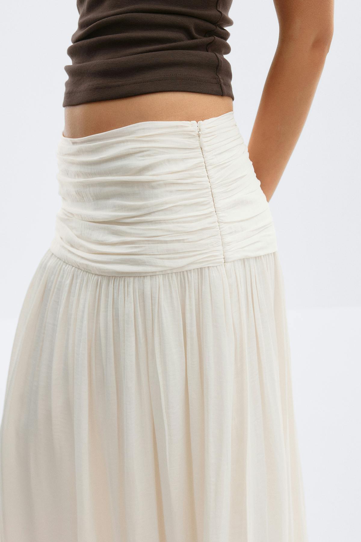 Dropped waist skirt - Noir