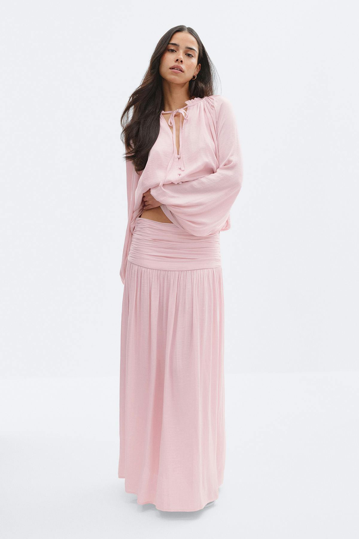 Dropped waist skirt - Stripe
