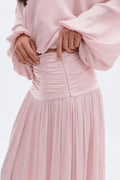 Dropped waist skirt - Stripe