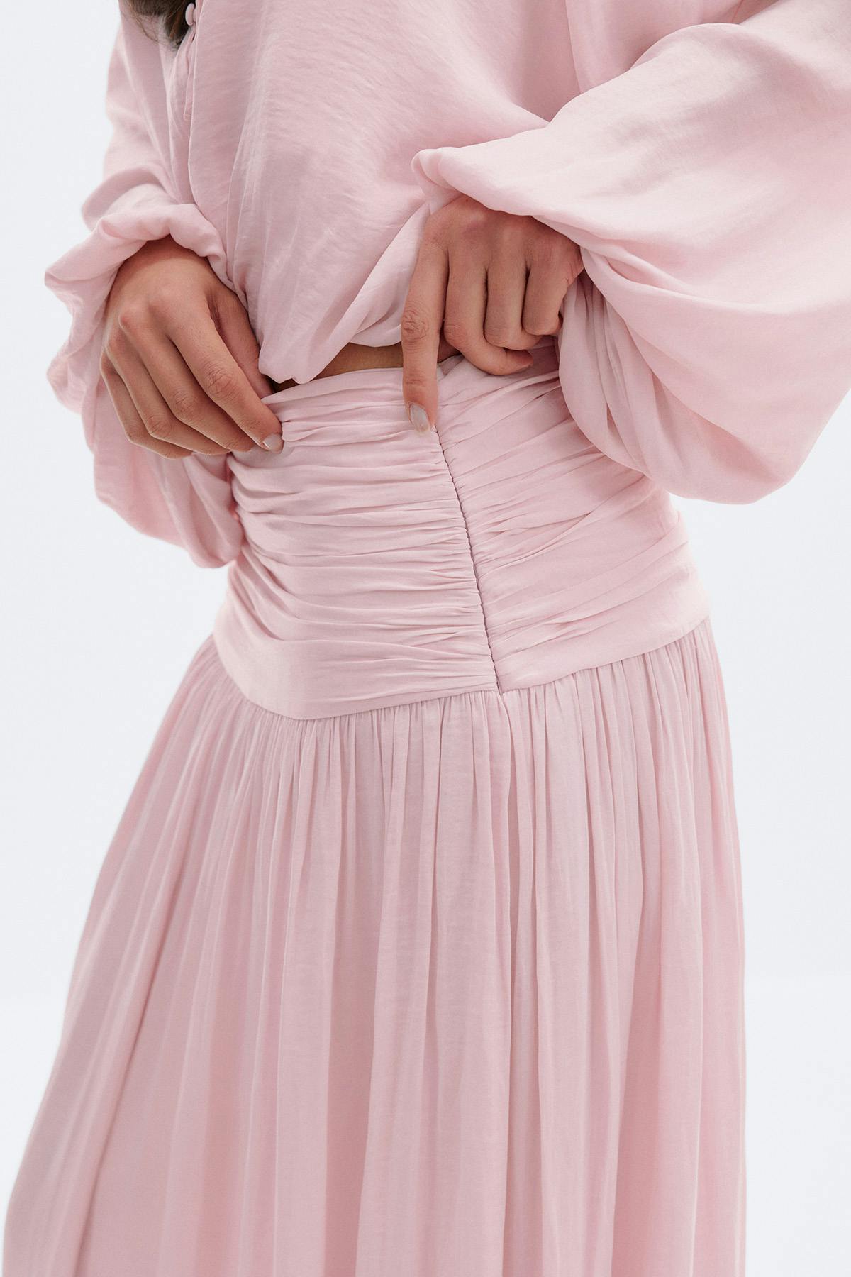 Dropped waist skirt - Stripe