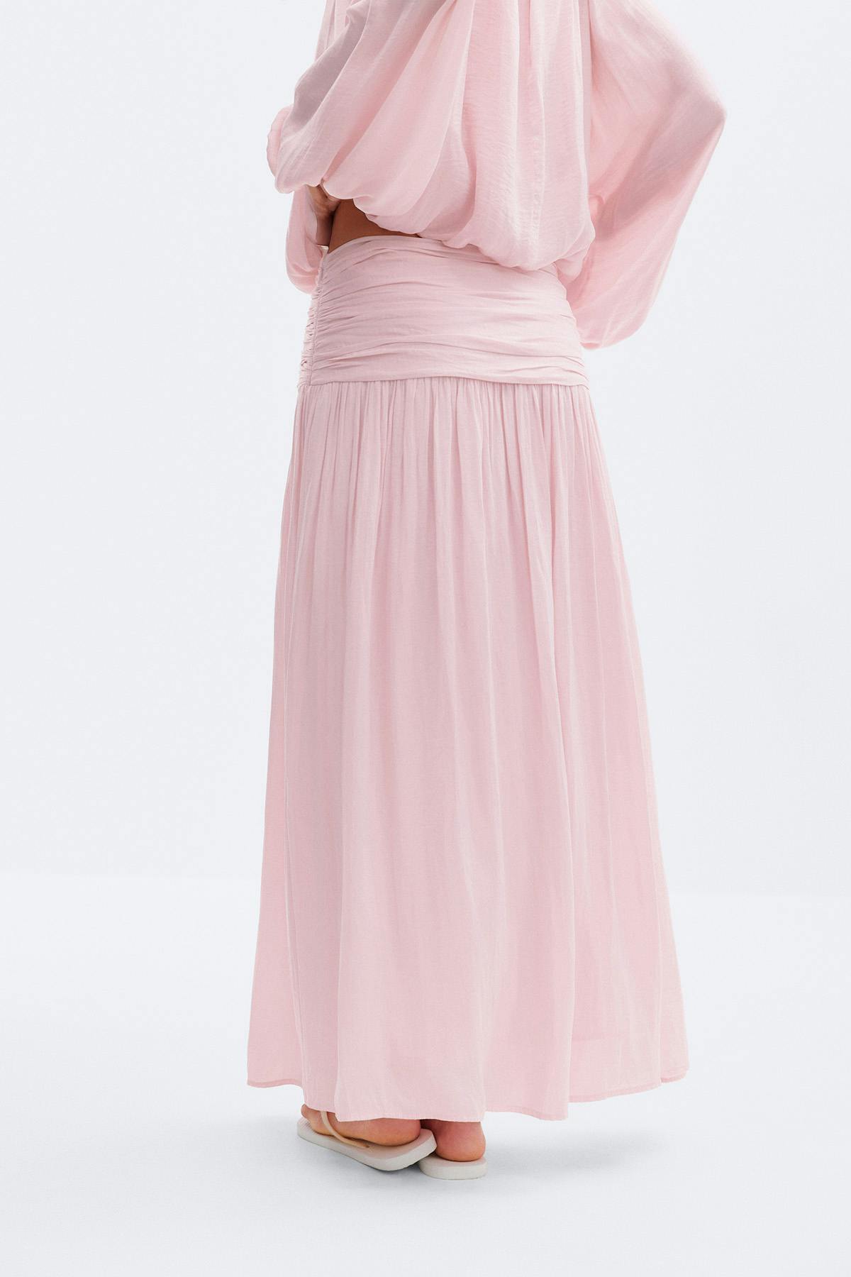 Dropped waist skirt - Blanc
