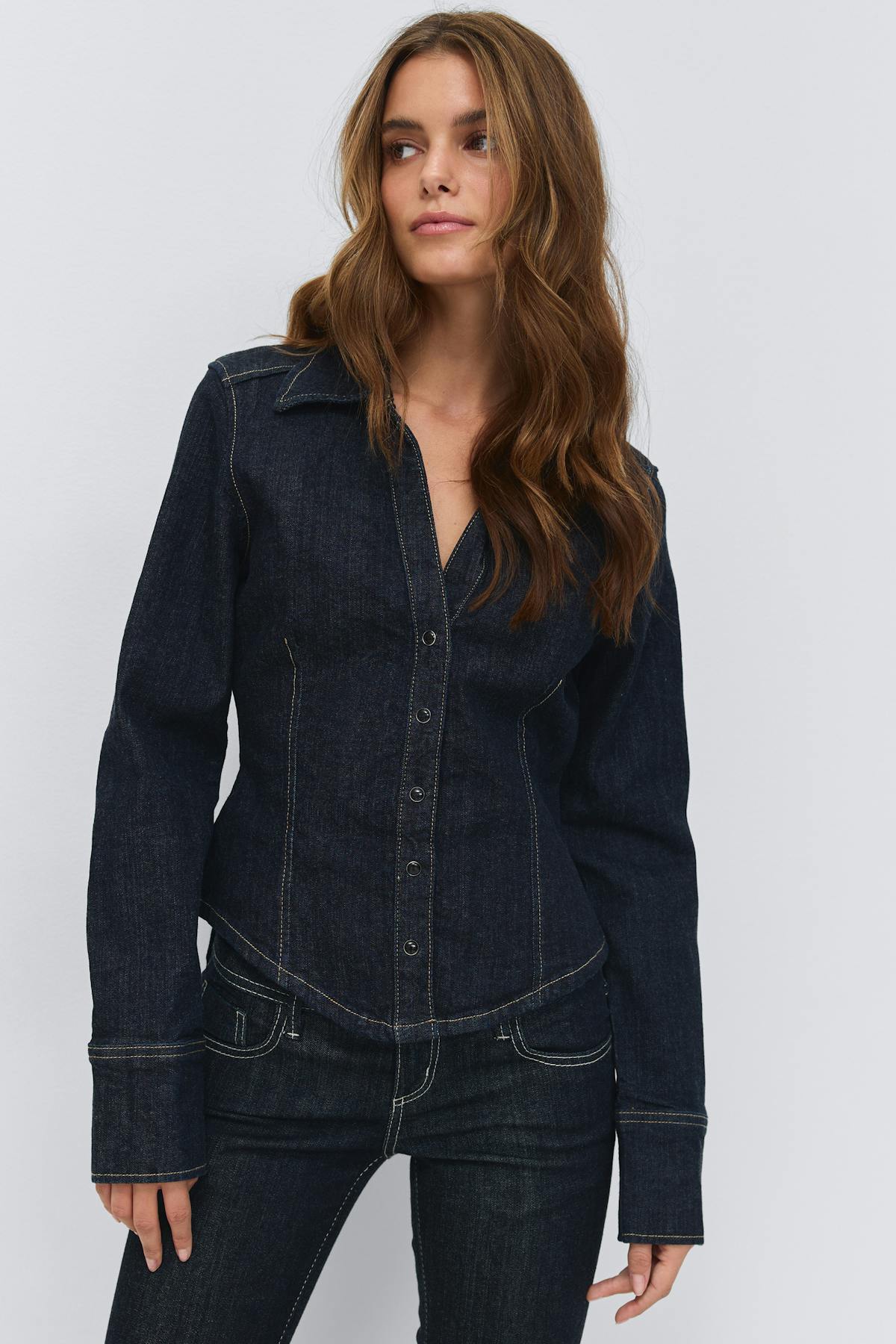 Slim fit denim shirt - Rinse