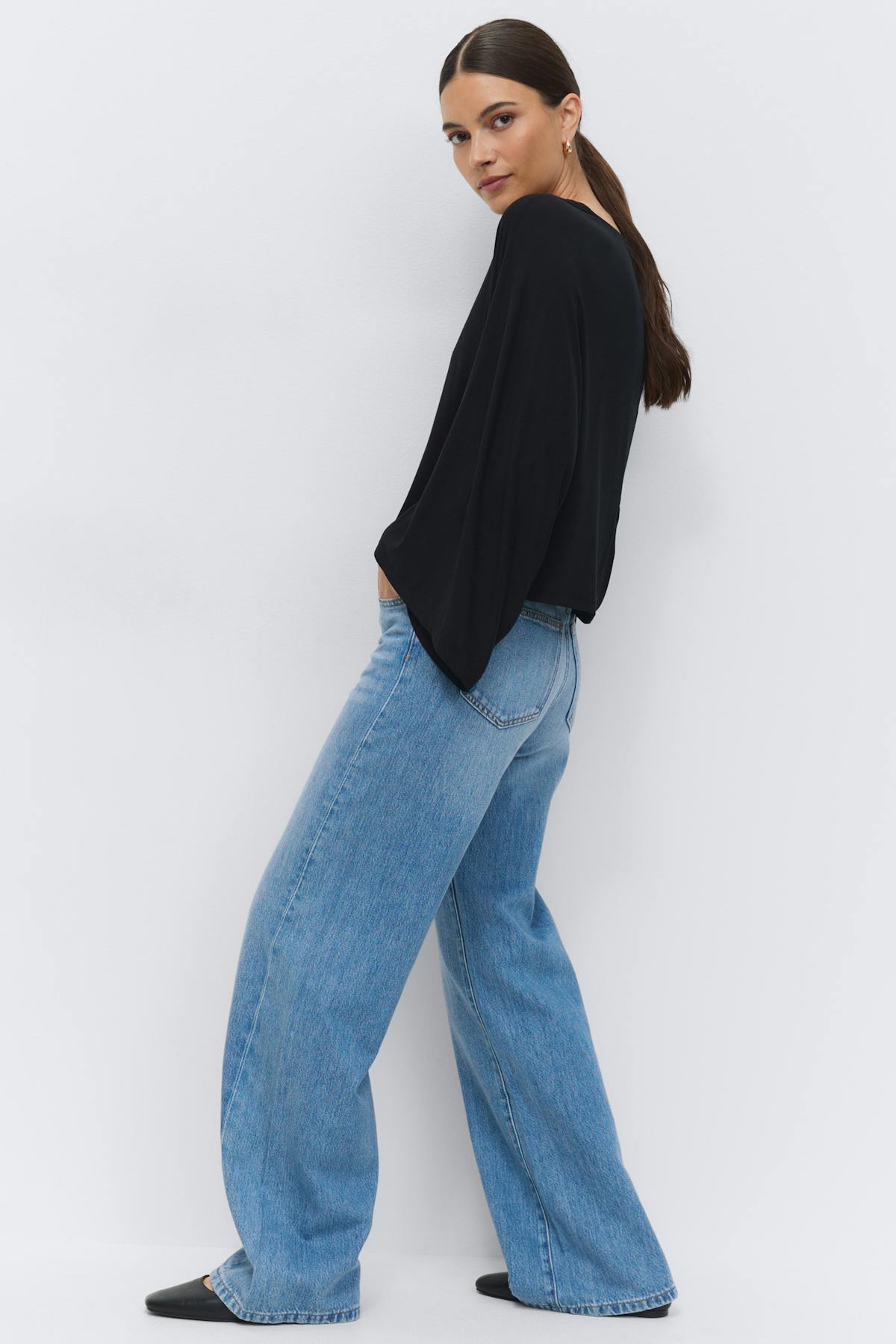 Low wide tall jeans - Rinse