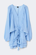 Boho mini dress - Bleu clair