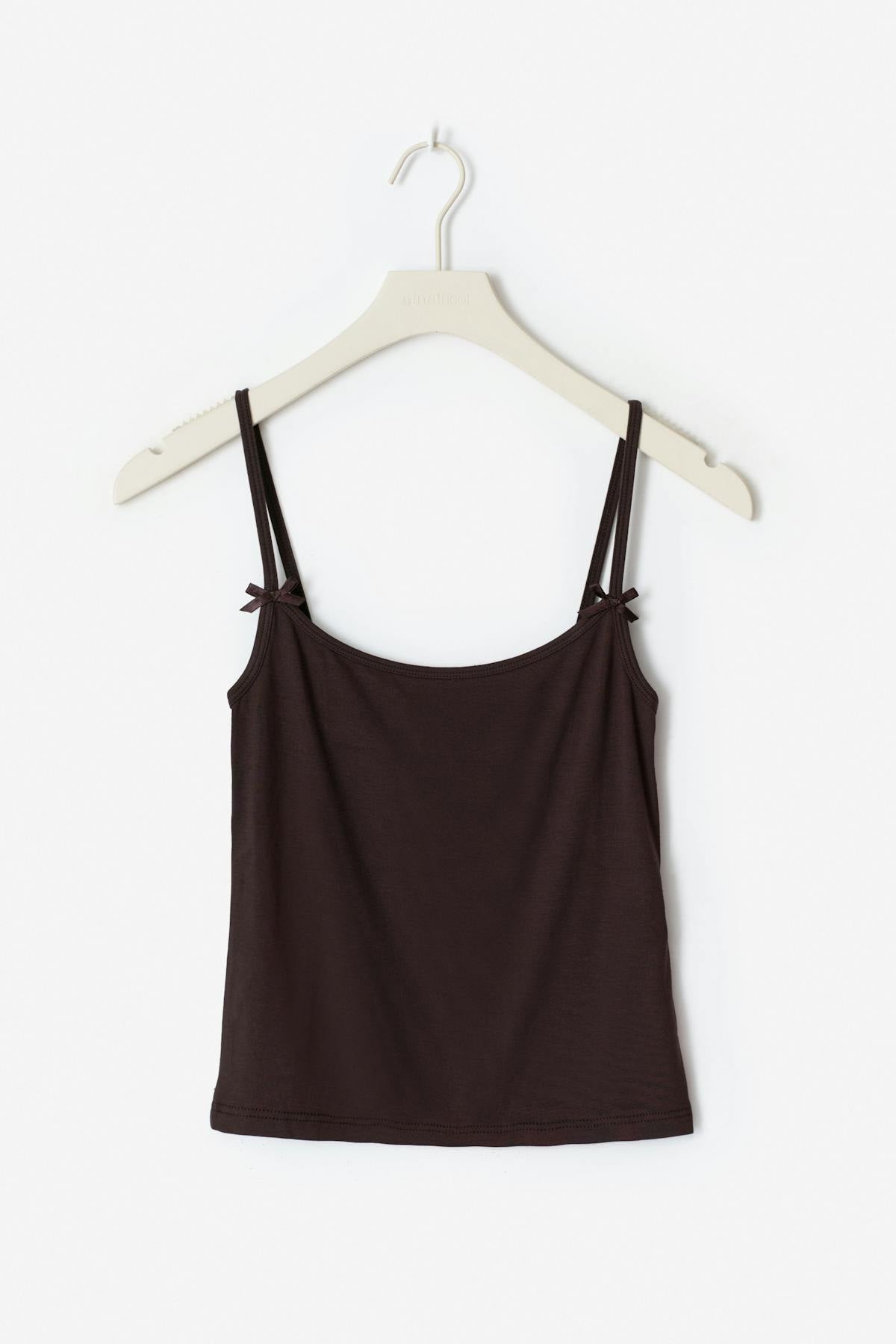 Strap loungewear singlet - Chocolate plum