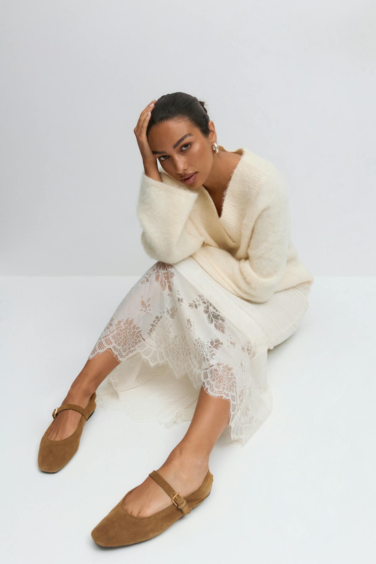 Lace skirt - Buttercream