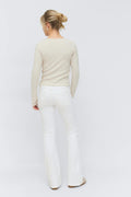 14+ pleated tie jeans - Blanc