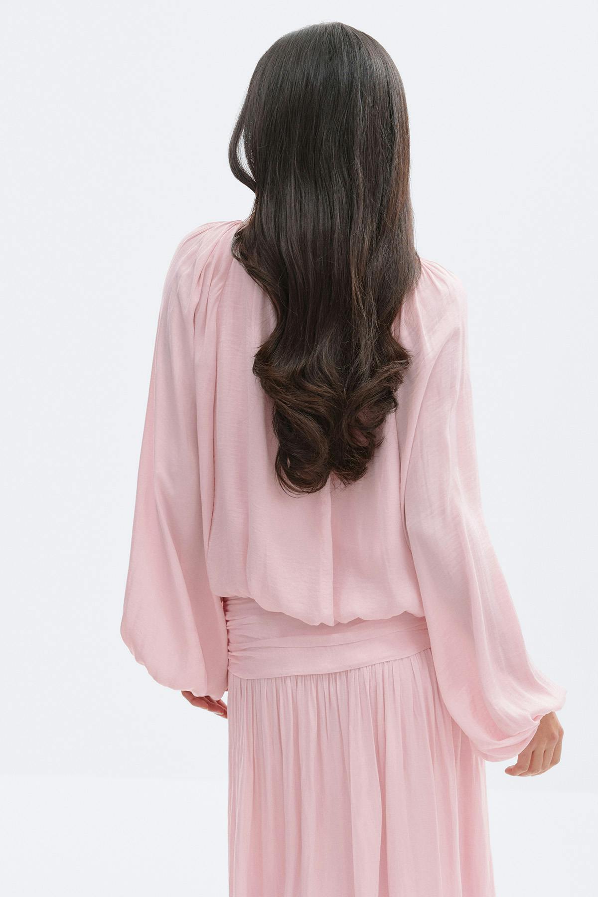 Drapy top - Cream dot