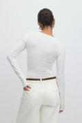Scoop neck top - Noir
