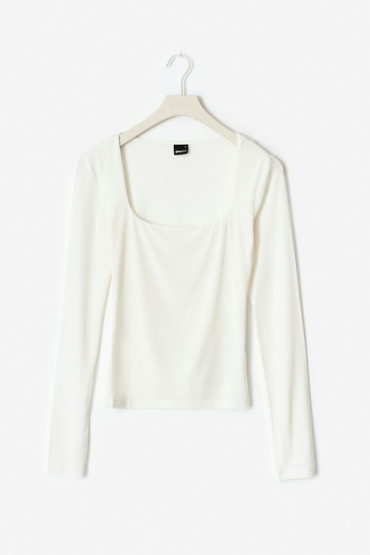 Scoop neck top - Noir