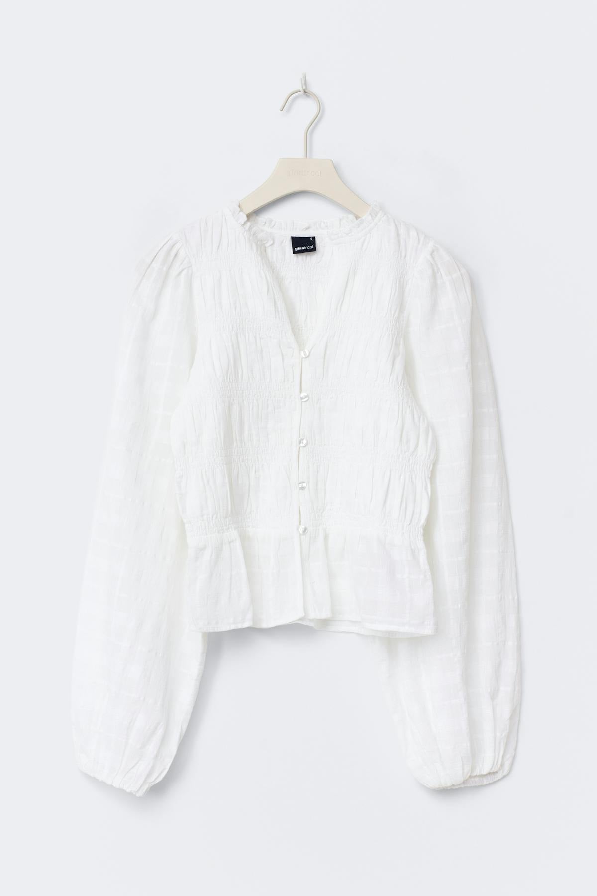 Smock blouse - Blanc