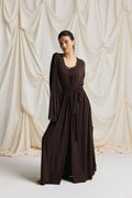 Loungewear soft robe - Chocolate plum