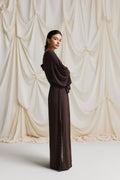 Loungewear soft robe - Chocolate plum
