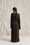 Loungewear soft robe - Chocolate plum