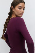 Soft loungewear cardigan - Bordeaux