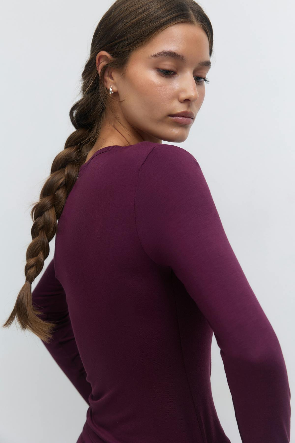 Soft loungewear cardigan - Bordeaux