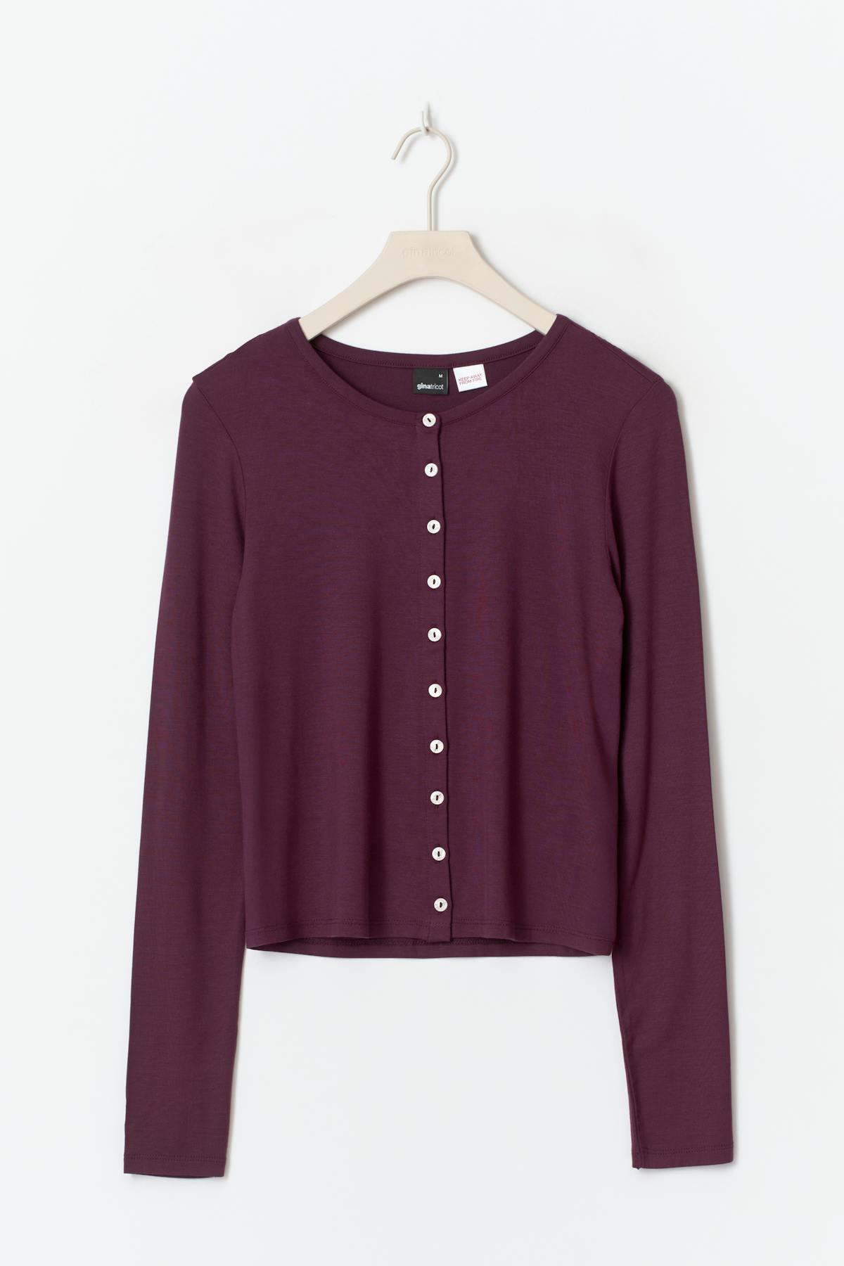 Soft loungewear cardigan - Bordeaux