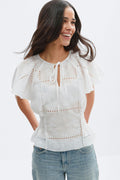 Sheer blouse - Dot print