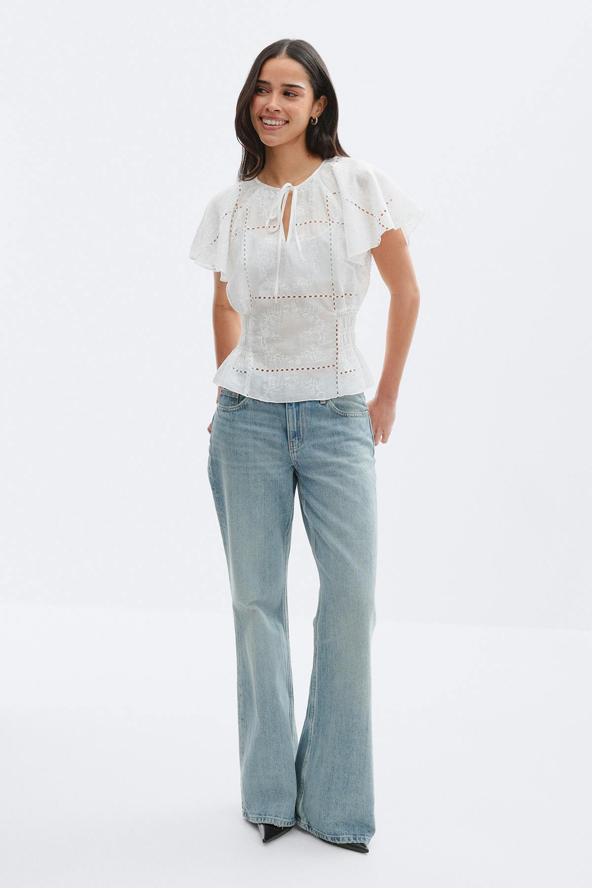 Sheer blouse - Dot print