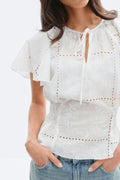 Sheer blouse - Blanc cassé