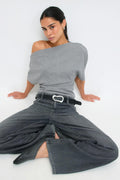 Soft asymmetric top - Grey melange
