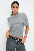 Soft asymmetric top - Grey melange