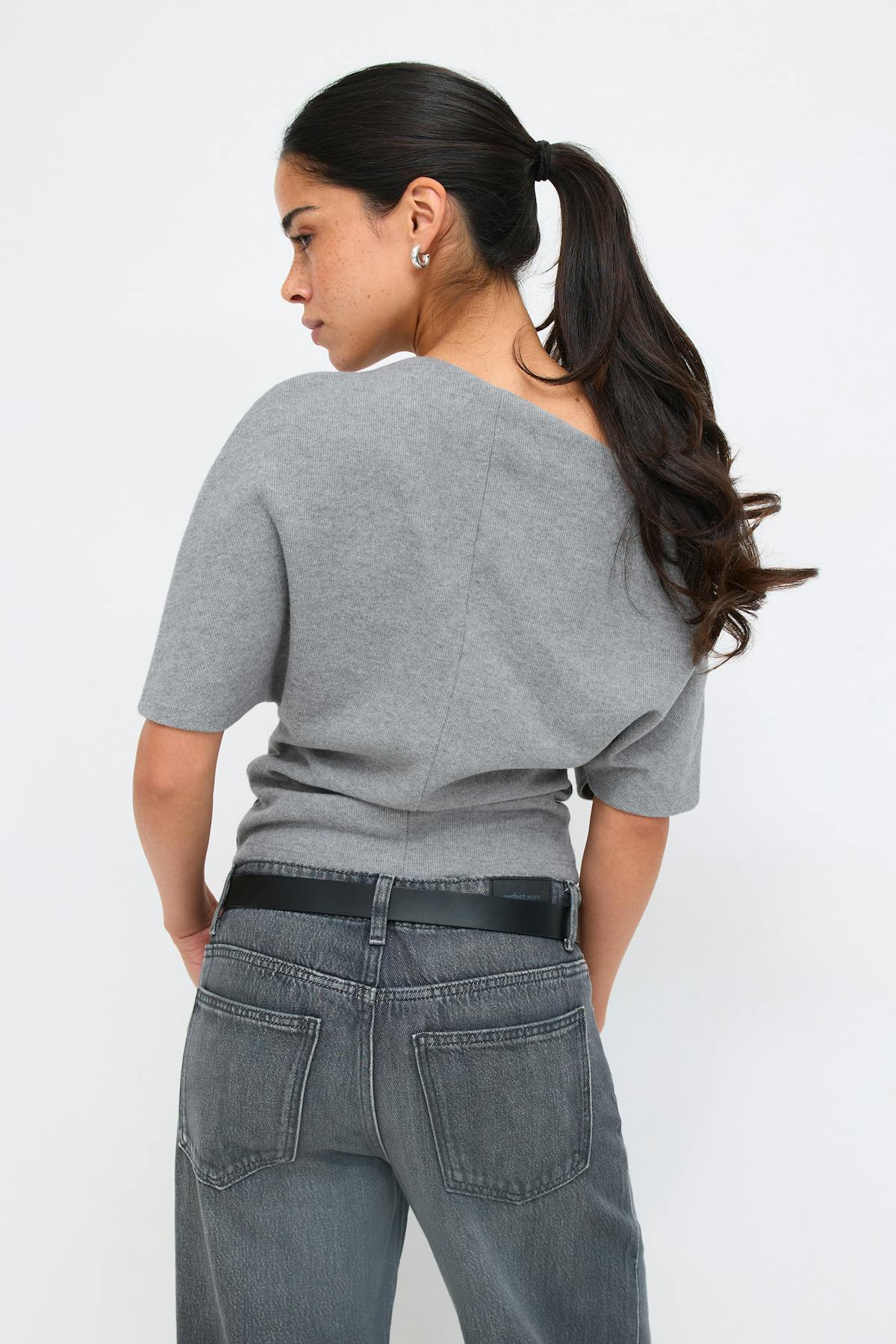 Soft asymmetric top - Grey melange