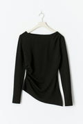 Asymmetric long sleeve top - Noir