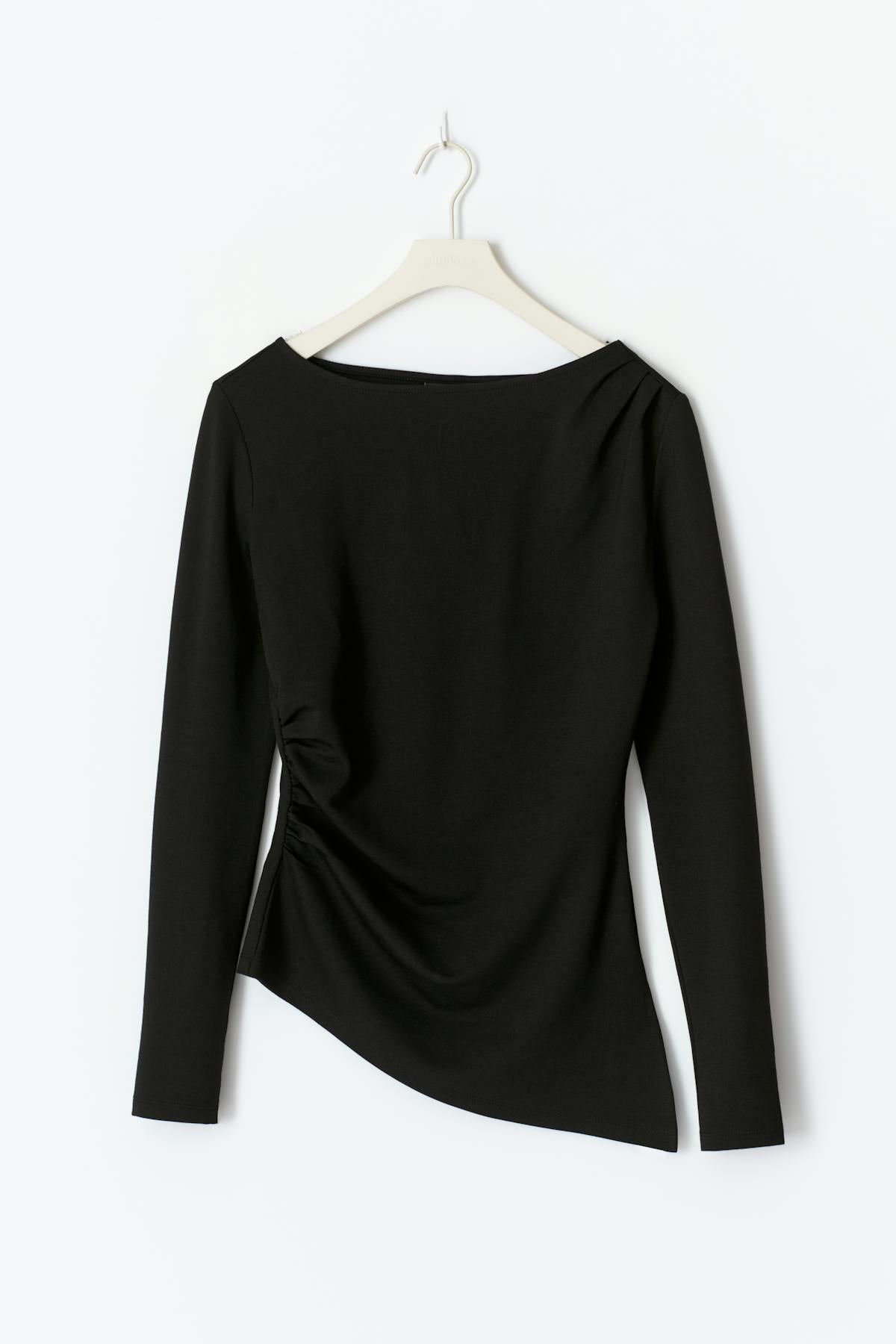 Asymmetric long sleeve top - Noir