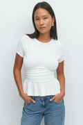 Peplum tee - Noir