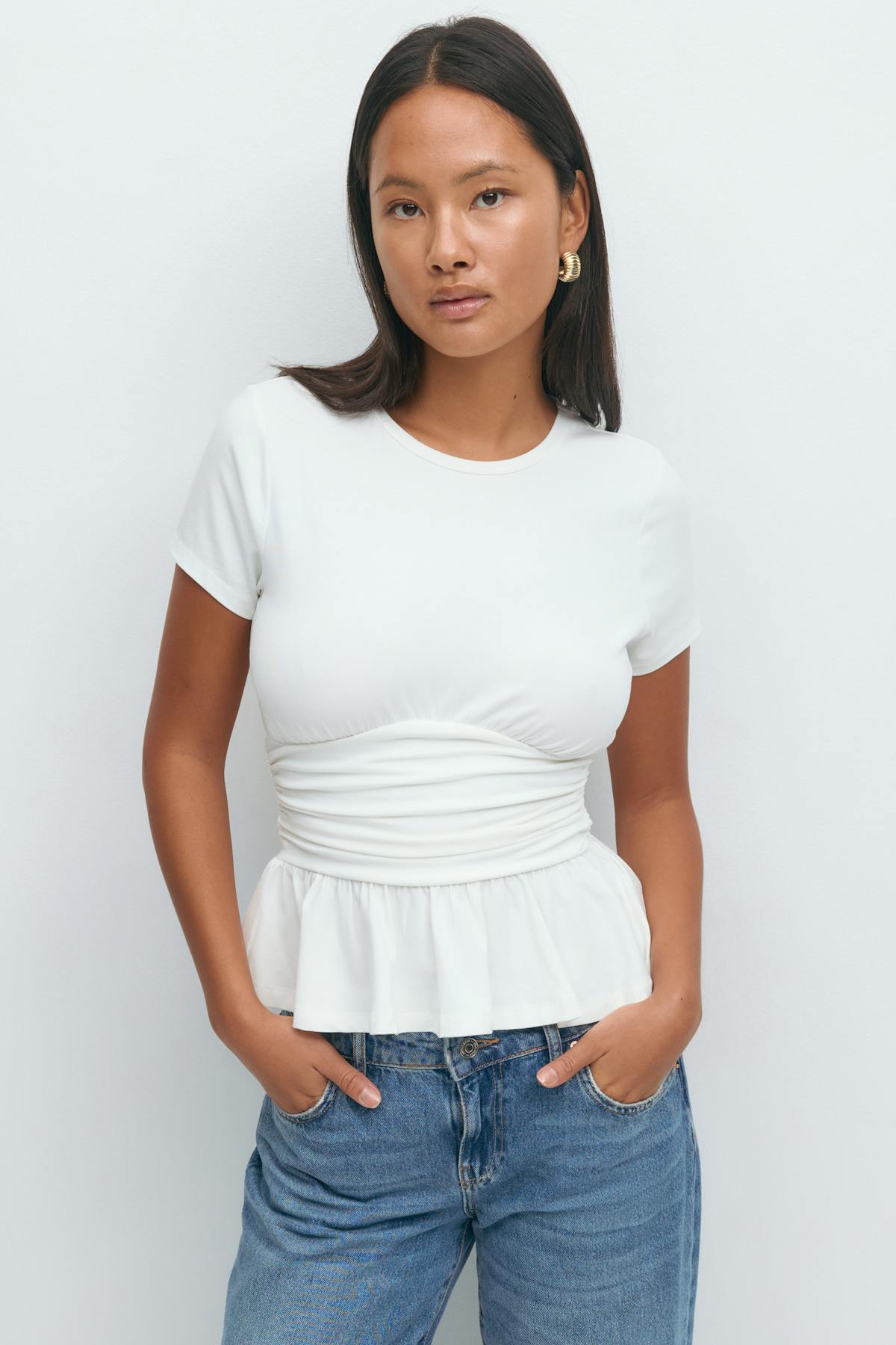 Peplum tee - Noir