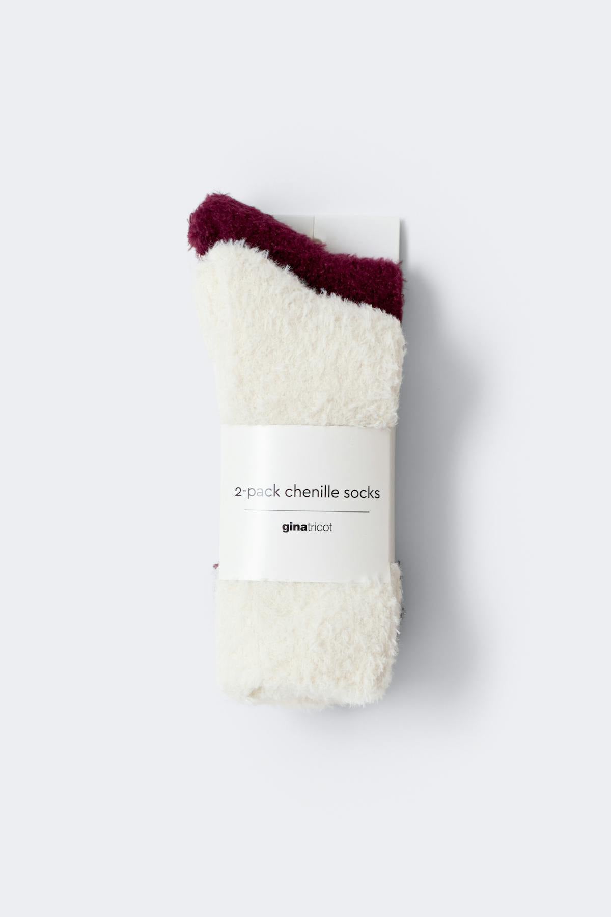 2-pack chenille socks - Brown/pink