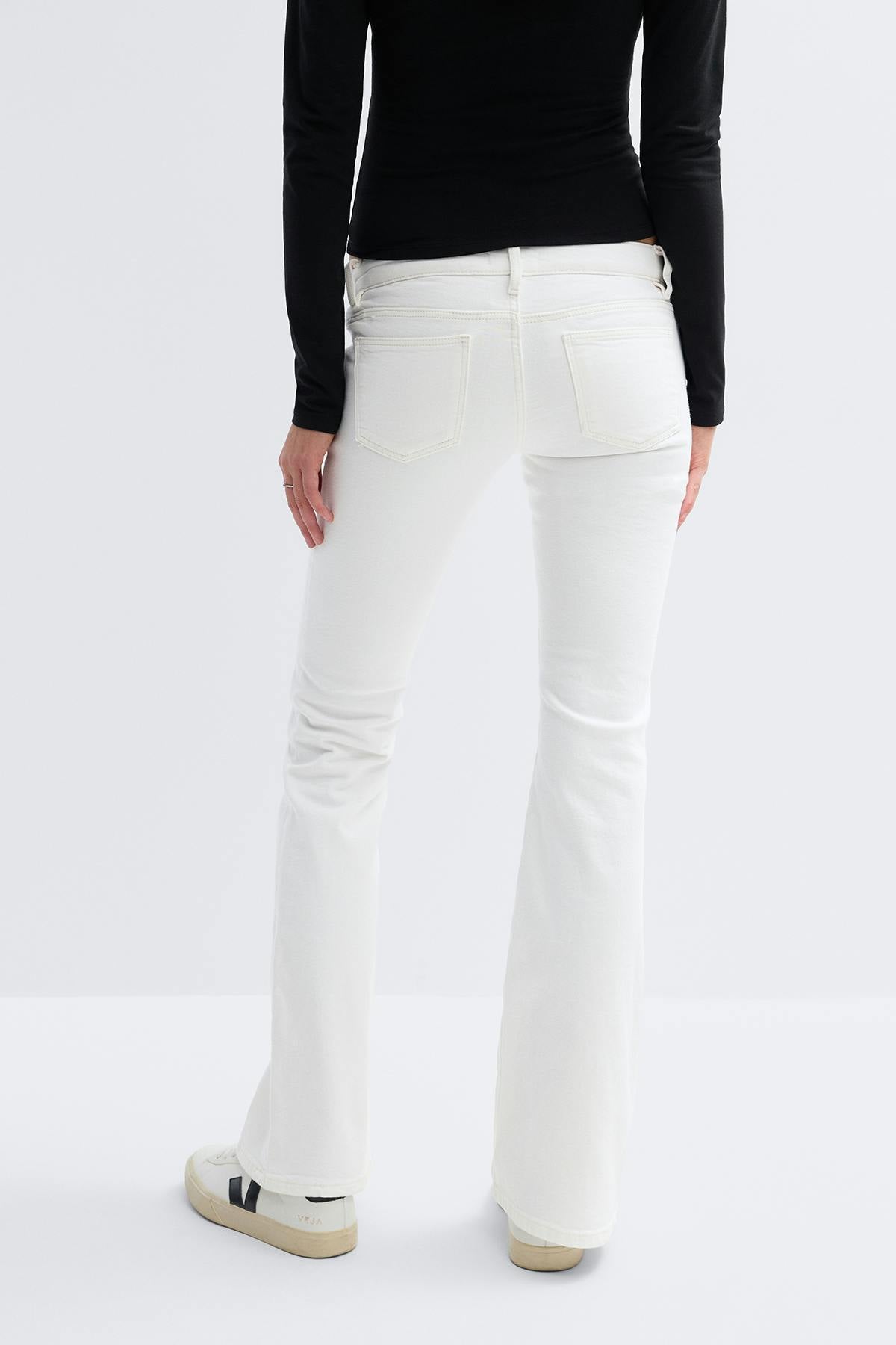 14+ pleated tie jeans tall - Blanc