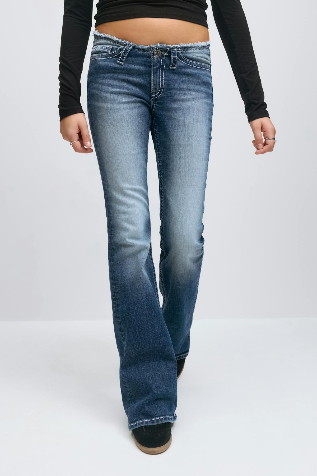 Y x-tra low cut off jeans tall - Bleu foncé