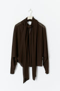 Tie detail top - Seal brown